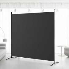 Kokorona 6FT Room Divider Folding Privacy Screen Freestanding Wall Black 180x180