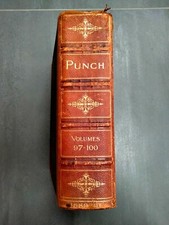 Punch four volumes XCVII to C - July 1887 to June 1889 - Rare vintage bound book