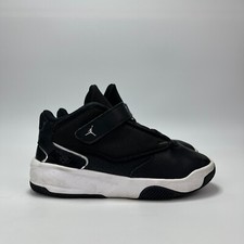 Jordan Max Aura 4 Black Hook & Loop Athletic Shoes DQ8403-002 Youth Size 3
