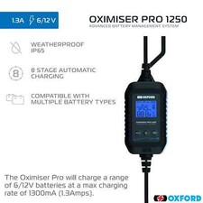 Oxford Oximiser Pro 1250 Motorcycle 12V Battery Charger Optimiser UK Model EL202