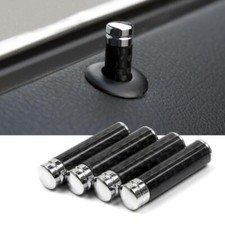 4PCS Carbon Door Lock Pin Knob Button Trim for Mercedes Benz W205 W204 Universal