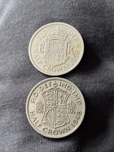 Half crown coins 1948 1956 - half,