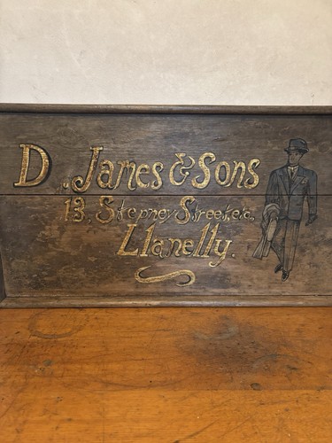Antique wooden llanelli sign - wooden,