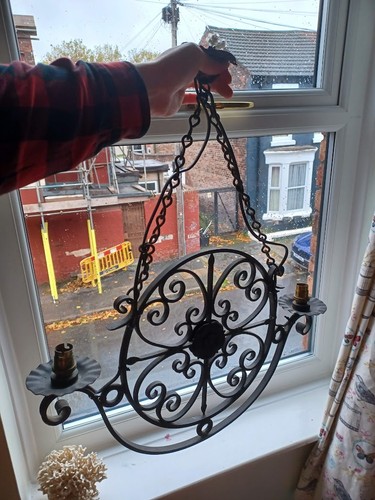 Gothic cast iron light - cast, fixture