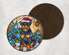 Rottweiler Dog Santa Hat