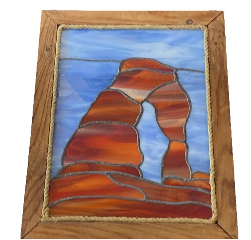 Vintage stained glass panel - vintage,