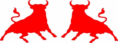 Spanish bull red decal - 2,