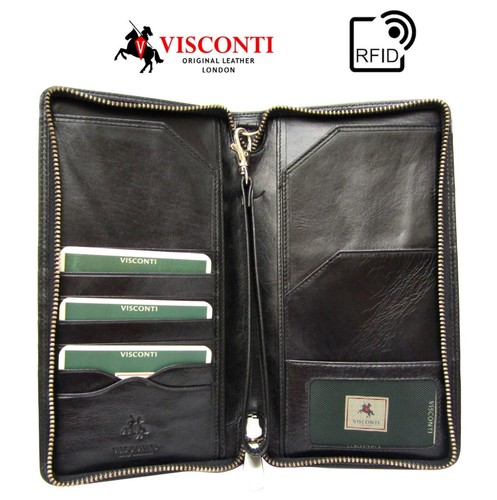 Travel wallet black leather - travel,