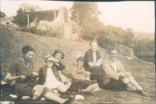 1938 Craig Lodge Family picnic Turnberry Scotland 3x2" Orig Photo