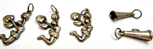Five vintage silver tone - silver,