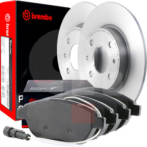 Set discs front - brake, pads