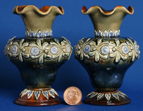 Small pair ornate doulton - small,