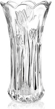 Glass Flower Vase Modern Clear