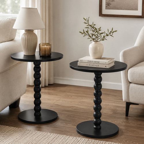 Side tables set black - side,