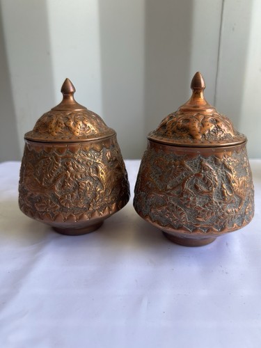 Pair vintage persian copper - vintage,