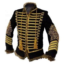 Men's Napoleonic Hussar Jacket Military Uniform Tunic Pelisse Jacket