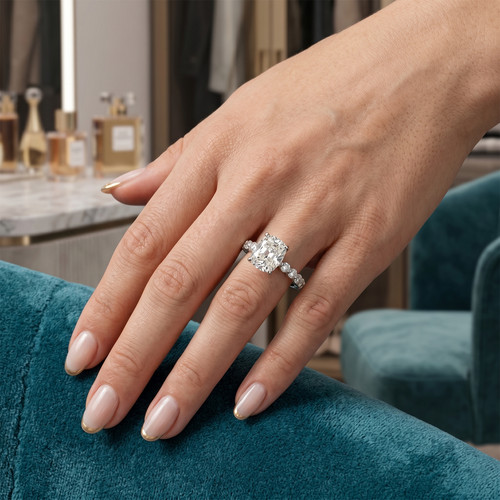 14k white gold lab grown - 14k,