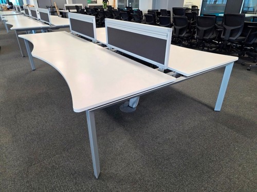 Steelcase white bench - steelcase,