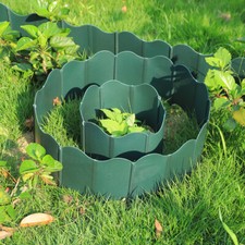 3.2m Long Garden Lawn Palisade Edging Border Wall Flowerbed Green Brick Effect