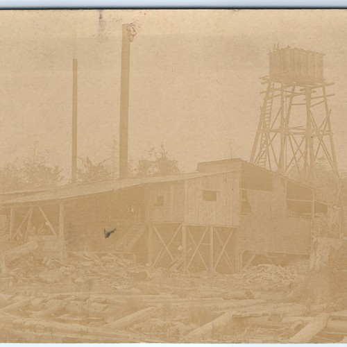 C1910s sawmill wood water - wood,