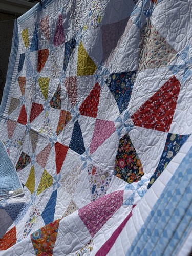 Handmade patchwork quilt - patchwork,