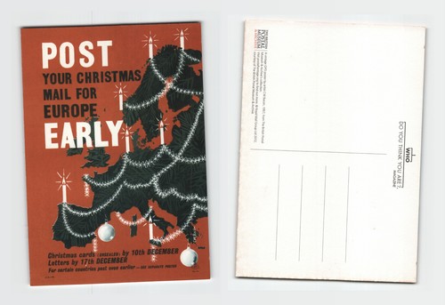 Postcard 1957 gpo christmas - 1957,