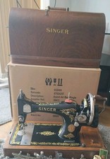 Antique Singer 128K Sewing Machine 1922  Hand Crank Vintage Y752943