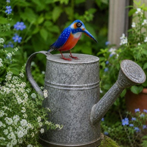 Handcrafted metal kingfisher - handcrafted,