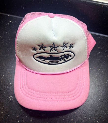 Pink white mesh - &,