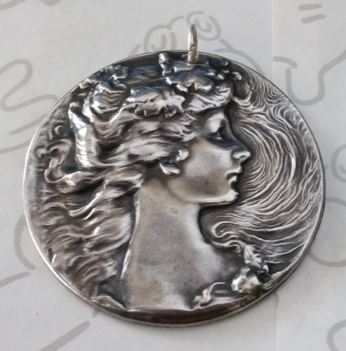 Lady antique art nouveau - antique,