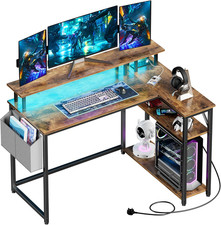 L Shaped Desk with Led