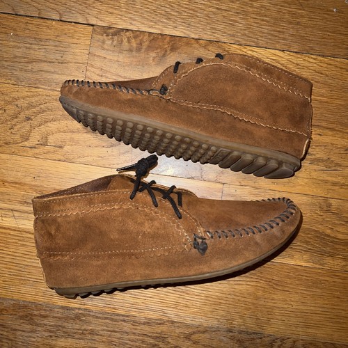 Minnetonka suede brown ankle - minnetonka,