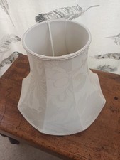 Vintage Cream Jacquard Fabric Scalloped Lampshade