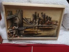 Arthur Osborne Ivorex 3D wall hanging plaque Conway Castle and Bridge