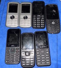Lot of 2G Button Phones x7 - LG KP100, Nokia, Alcatel, Kazam, Wiko, Fuxen