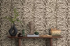 AS Creations Anna d'Andrea Zebra Print Wallpaper 782172 Chocolate/Cream