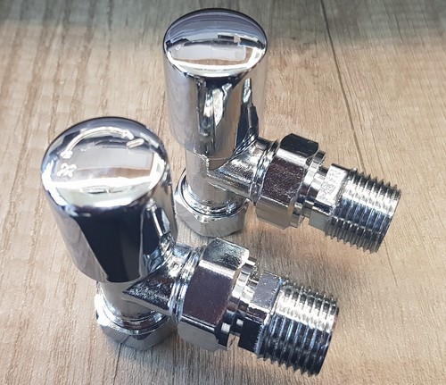 Angled chrome towel rail - ,