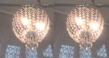 Pair Chandeliers '60 Crystal
