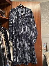 COTTON TRADERS NAVY/WHITE DRESS BRAND  NEW SIZE 18. MAXI DRESS 