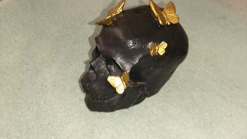 Large black gothic butterfly - gothic,