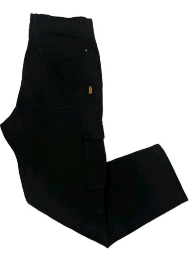 Black cargo needlecord - black,