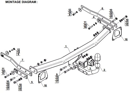Swan neck tow bar - swan,