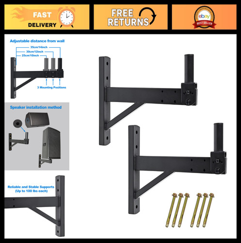Adjustable wall speaker mount - wall,