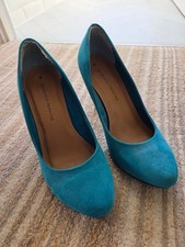 Pair of Ladies Teal coloured stiletto heel shoes from Dorothy Perkins size 4