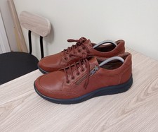 Men`s HOTTER Finn Tan Leather Shoes Size 7 Dual fit BNWOB