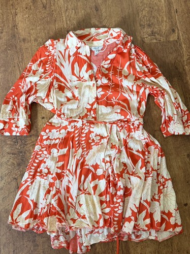 Orange and white dress - white,