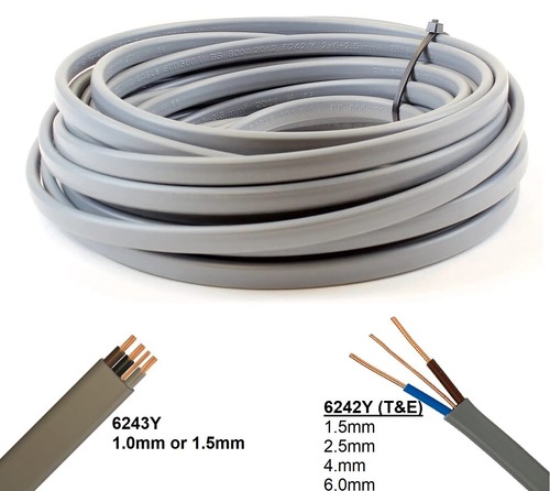 Twin earth cable 5mm 2 - &, 2.5mm
