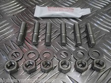 TRIUMPH DAYTONA T595 STAINLESS STEEL EXHAUST STUD S BOLT S NUTS WASHERS GREASE