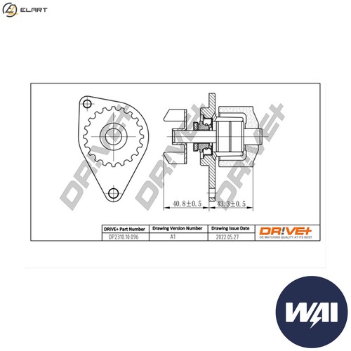 Water pump engine cooling - pump,