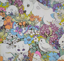 Rare Vintage 1960's Psychedelic Sanderson Wallpaper 'Spot & Friends'  